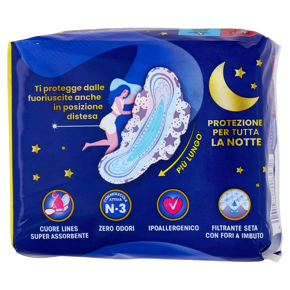 Lines Seta ultra notte con ali 10+1 pz